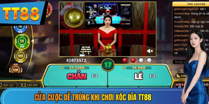 Cửa cược dễ trúng khi chơi xóc đĩa TT88